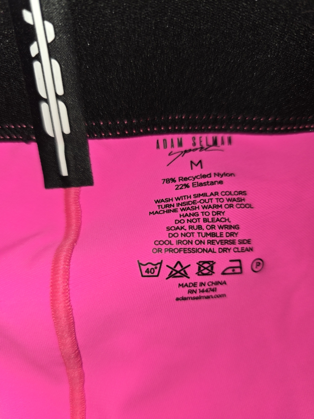Adam Selman Sport French Cut Pink Bike Shorts - Picture 5 of 5